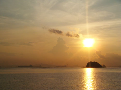 sunrise and pulau jong